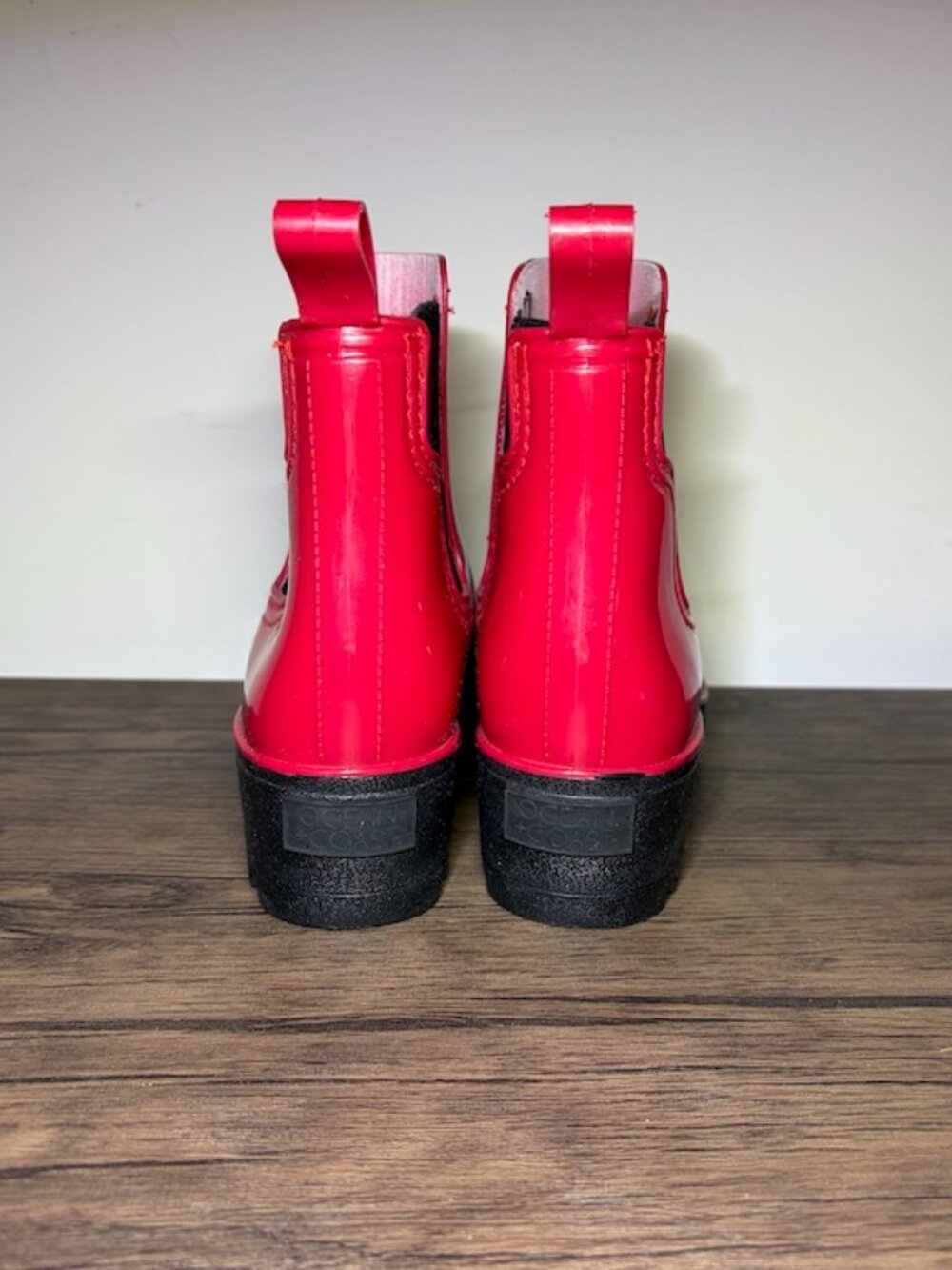 Ocean + Coast Women Kensington Chelsea Red Rubber Rain Boots Size 7 - Picture 4 of 7
